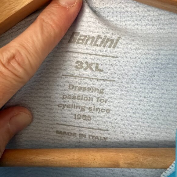 Santini Trek Travel Blue Cycling Jersey Men's Italy Size 3XL - Picture 5 of 9